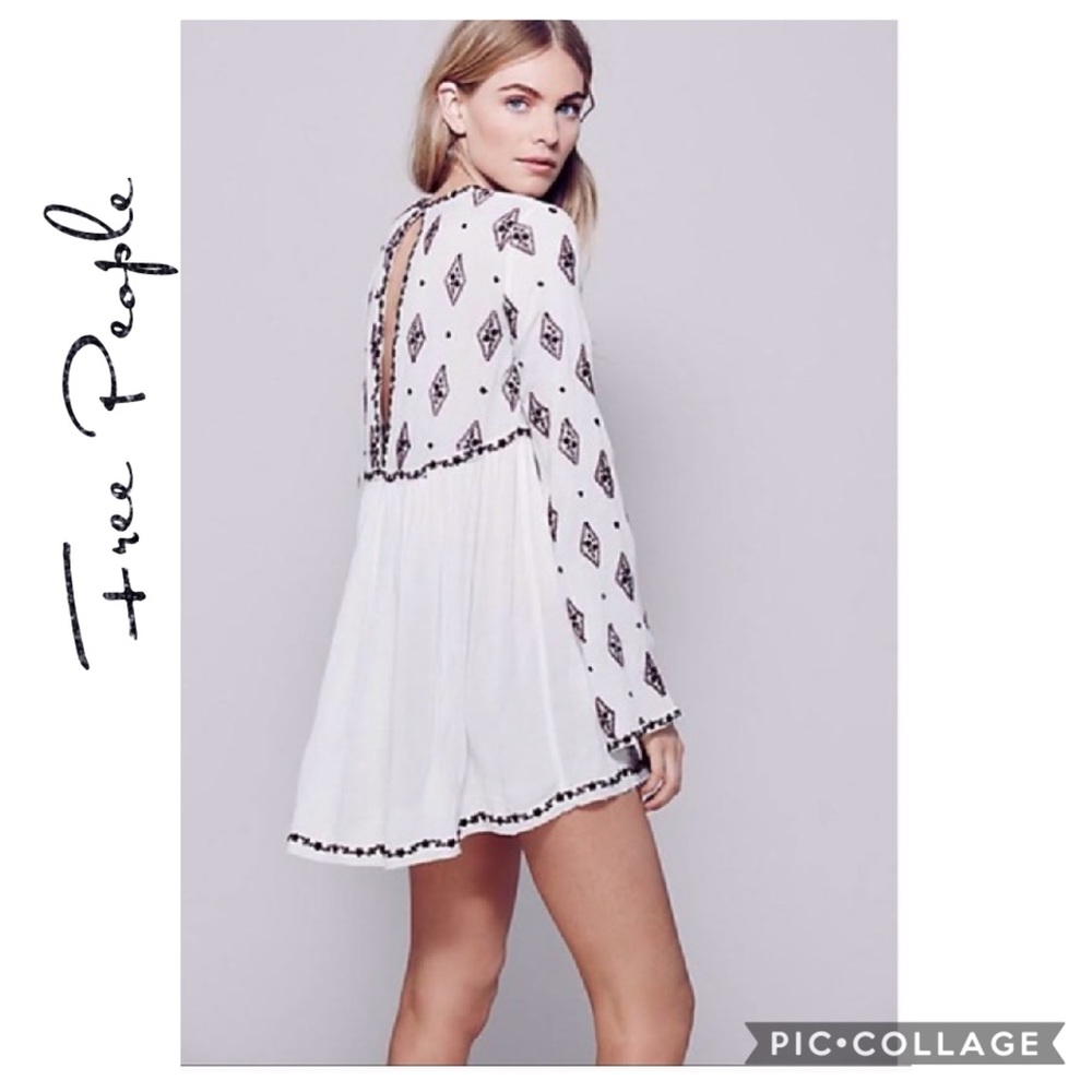 NWOT Free People Diamond Embroidered Tunic